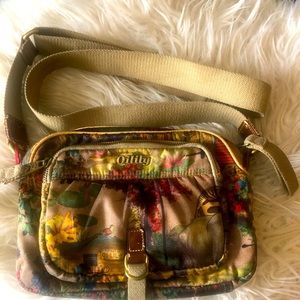 Oilily Boho Animal Print Satchel Crossbody Shoulder Purse Bag Handbag